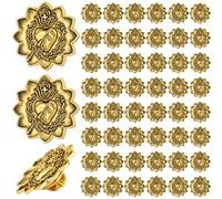 Kigeli 50 Pcs Catholic Schools Week Gift Pins Gold Catholic Monstrance Pins Metal Religious First Communion Chalice Lapel Pin, suitable size, Metal, agate
