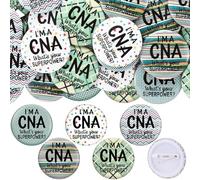 Kigeli 50 Pcs CNA Badge Pin Nursing Appreciation W ift Bulk Certified Nursing Assistant Buttons I'm a CNA What's Your Superpower Medical Assistant Accessories Nurse Essential for Men Women Doctors