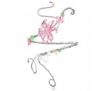 Kigeli Fairy Flower Arm Cuff Jewelry for Women Renaissance Elf Accessories, 3.94", metal, plastic, Agate