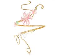 Kigeli Flower Arm Cuff Jewelry for Women Adjustable Bracelet Upper Arm Bangle Band Boho Floral Fairy Renaissance Accessories(Gold)