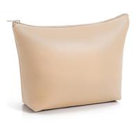 Kigeli PU Leather Makeup Bag Cosmetic Bag Small Purse for Waterproof PU Leather Travel Toiletry Organizer with Zipper for Women Bridesmaid Friend Graduation Christmas Party Gift, Flesh