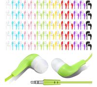 Kigeli Students Earbuds Bulk 100 Pack Earphones in-Ear Headphones for Classroom School Libraries Students Teens Compatible with Most 3.5 mm Interface(Multicolor)