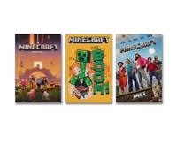 KIGFGMVCK 3 PCS A Mine Craft Poster Movie Game Fantasy Comedy Film Retro Wall Art Canvas Posters Room Decorative Aesthetic Print Decor 20x30inch(50x75cm)-3pcs Style-3