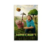 KIGFGMVCK A Minecraft Poster Movie Fantasy Comedy Film Comics Posters for Room Aesthetic Canvas Wall Art Bedroom Decor20x30inch(50x75cm)