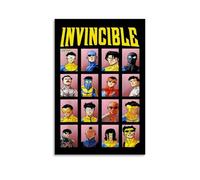 KIGFGMVCK Invincible Poster Comic Vintage Tv Series Collage Posters for Room Aesthetic Canvas Wall Art Bedroom Decor12x18inch(30x45cm)