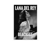 KIGFGMVCK Lana Del Poster Rey Music Singer Vintage Posters for Room Aesthetic Canvas Wall Art Bedroom Decor20x30inch(50x75cm)