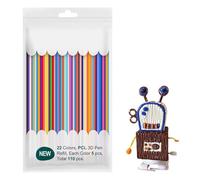 Kighdel 110 Sticks 3doodler Refills 3doodler Start Refills 3D Doodle Pen 3D Doodler Pen Refills Sticks 3D Pen Filament Refills Low Print Temperature 2.5 Mm Pcl 22 Colors, 5 Pieces per Color