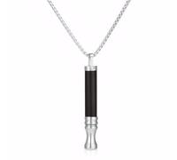 Kighdel Anxiety Breathing Necklace with Resistance, Flavoured Air Breathlace, Filter Natural Essential Oil Breath Quitgo Breathing Necklace Stress Anxiety Relief Chain for Adults (Obsidian Black)