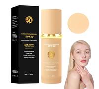 Kighdel Foundation 4 in 1 Colour Match Foundation 30 Ml Foundation Colour Changing Sunscreen Serum Spf 50 Foundation with 1 Sponge Puff Full Coverage Skincare Moisturizing Waterproof Long Lasting