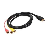 Kighdel HDMI to Rca Cable,1.5m Rca Cable to HDMI,Red Yellow White Cable to HDMI,HDMI to Phono Cable,Av Adapter Converter Extension Code,for TV/Hdtv/DVD/1080p/Most Lcd Projectors Device