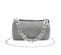 Kighdel Silver Clutch Bags for Women: Sparkly Rhinestone Wallet, Suitable for Weddings, Dances, Cocktail Parties, Evening Parties