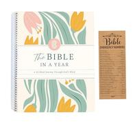 Kighdel The Bible In A Year: 52-Week Bible Study for Women, Women Spiral Bible Study Journal, Christian Bible Studying Guide Notebook
