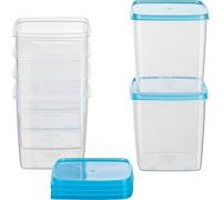 Kigima freezer container, square-shaped, 11x11x11.7 cm, light blue (1l (6 Pcs))