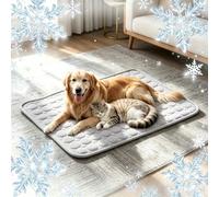 KIGKYO 2026 Dog Cooling Mat, Self-Cooling in Summer, Self-Cooling Mat for Cats, Washable, Non-Slip, Portable, Ultra Thin Cooling Mat for Pets for Home, Car, Travel, Grey: M: 50 x 65 cm
