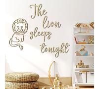Kigley 5 Pcs Nursery Wall Decor Jungle Nursery Decoration Wooden Woodland Safari Animal Wall Decor The Lion Sleeps Tonight Room Decoration Art for Girls Boys Kids Baby Shower Bedroom Playroom Toddler