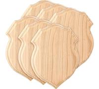Kigley 6 Pcs Unfinished Wood Plaque Wooden Shield Plaque Wood Sign for Crafts Boards Carving Crafting, for Burning Projects Slab Pallets for Table Top(12 x 9 Inch)