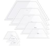 Kigley 8 Pcs Half Hexagon Acrylic Quilting Templates, 1-7 Inch Quilt Rulers with 1/4 Inch Seam Allowance, Quilting Supplies for Cutting Patterns, DIY Sewing Craft