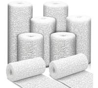 Kigniote Plaster Bandages Set 6 Pack Plaster of Paris Bandage 5 cm / 10 cm / 15 cm x 270 cm Plaster Cloth Plaster Bandage Baby Belly Plaster Bandages Rolls Plaster Cast Bandage for Modelling White