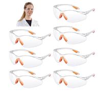 Kigniote Safety Glasses for Work, 8PCS Goggles Safety Glasses Clear Protective Glasses Safety Goggles Dustproof Lab Safety Glasses Eye Protection Glasses Scratchproof Work Glasses for Kids Adult