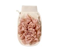 KIGPOR Luxury Bath Flower Loofah with Double-Sided Mesh Design, Pink, 2-Piece Set