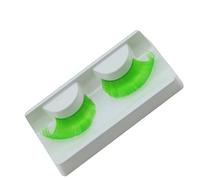 KIGPOR New Sexy Fun Ladies Styles Handmade Reusable Long Thick Fancy Party Feather False Eyelashes Makeup Eye Lashes (Green)