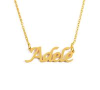 Kigu Name Necklace Adele - Gold Plated - Personalised Jewellery, Custom Name Necklace, Personalised Name Pendant Adele, Ladies Name Necklace