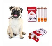 Kihbloes 3 Packs Squeaky Puff Stick Toys with a Box, Funny Interactive Plush Dog Toys, Pitbull Husky Golden RetrieverFrenchie Stuffed Puppy Toys for Small to Medium Breed,