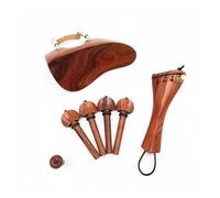 KIHENE 1 Set Baroque Style 4/4 Violin Rosewood Accessories Parts Fittings,Tailpiece+Tuning Pegs+Endpins+Chin Rest/Chin Holder (Color : Model 1)