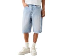 KIHFSODN Jean Shorts Men Baggy Jorts Casual Denim Shorts Y2k Loose Long Jorts Vintage Fashion(Light Blue,M)