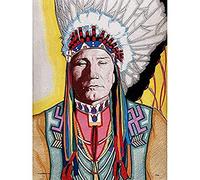 Kihn Yellowhead Medicine Man Native American Portrait Art Print Canvas Premium Wall Decor Poster Mural
