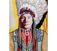 Kihn Yellowhead Medicine Man Native American Portrait Large Wall Art Print Canvas Premium Mural