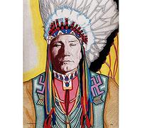 Kihn Yellowhead Medicine Man Native American Portrait Unframed Wall Art Print Poster Home Decor Premium