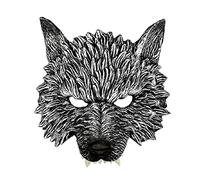 KIHOARL Wolf Mask Halloween Half Face Werewolf Mask Animal Masquerade Mask for Cosplay Costume