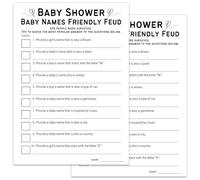 Kihraw Baby Shower Games, 50 Baby Names Friendly Feud Game Cards, Gender Neutral, Minimalist