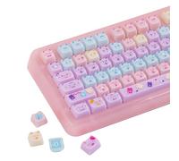 KiiBOOM Cute Cat Keycaps Set, Mao Profile, PBT/PC Keycap for MX Switches Mechanical Keyboard, Compatible with 60%, 65%, 75%, TKL, 96%, Full-sized Layout (Meow Pudding V2)