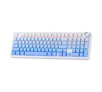 KiiBoom MechLands Aula F99 PRO 96% Mechanical Gaming Keyboard, BT5.0/USB-C/2.4GHz Wireless, Hot Swappable Gasket Custom Keyboard with 8000mAH Battery, Rotary Knob, RGB for Win/Mac, QWERTY (Blue)