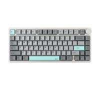 KiiBoom Moonshadow V2 75% Wireless Aluminum Gaming Keyboard, QMK&VIA Programmable Mechanical Keyboard, BT5.0/2.4GHz/USB-C Hot Swappable Creamy Keyboard with FR4 Plate, Knob, 4000mAh Battery (Silver)