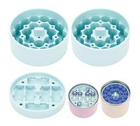 Kiicii 3 Packs Silicone 3ml Vial Insert Compatible with Hydrapeak Food Jars,Vial Insert Peptide Storage Case for 32/25/18oz Hydrapeak Food Thermos, Holds a Maximum of 48 Vials, Blue.