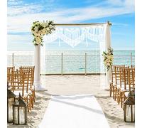 kiido Large Macrame Wedding Backdrop( 71" W x 86" L) For Arbor/Arch Bohemian Wall Hanging Decor Boho Doorway/Window Curtains Room Divider