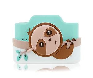 kiimento Smart Touchscreen Kids Camera, Best Travel Buddy Zippy The Sloth 3" Touchscreen Digital Video Camcorder for Boys & Girls Ages 5+, 48MP Photo Best Imaging Quality, 32GB Memory Card (Model K)