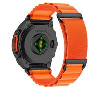 KiimLaa QuickFit 22mm Nylon Watch Band for Garmin Fenix 8 Pro 47mm/Fenix 8 47 mm/Fenix E/Fenix 7 Pro/Fenix 7/6, Breathable Sport Watch Strap for Garmin Epix (Gen 2)/Tactix 8/Quatix 8 47mm - Orange