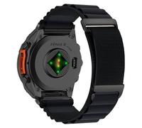 KiimLaa QuickFit 22mm Nylon Watch Band for Garmin Fenix 8 Pro 47mm/Fenix 8 47 mm/Fenix E/Fenix 7 Pro/Fenix 7/6, Breathable Sport Watch Strap for Garmin Epix (Gen 2)/Tactix 8/Quatix 8 47mm - Black