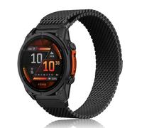 KiimLaa QuickFit 22mm Watch Strap for Garmin Fenix 8/8 Pro/Fenix 7/7 Pro/Fenix 6/6 Pro/Epix Gen Pro 2 47mm, Magnetic Metal Replacement Band Wristband for Garmin Forerunner 970/570/Approach S62, Black