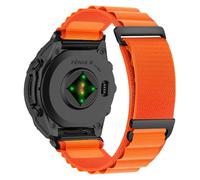 KiimLaa QuickFit 26mm Nylon Watch Band for Garmin Fenix 8 Pro/ Fenix8 51mm/7X Pro Solar/6X/5X, Breathable Sport Watch Strap for GARMIN Quatix 8 51 mm/Tactix 8 51mm/Enduro 3/Descent Mk3i - Orange