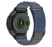 KiimLaa QuickFit 26mm Nylon Watch Band for Garmin Fenix 8 Pro/ Fenix8 51mm/Fenix 7X Pro Solar/6X/5X, Breathable Sport Watch Strap for GARMIN Quatix 8 51 mm/Tactix 8 51mm/Enduro 3/Descent Mk3i - Blue