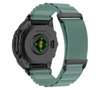 KiimLaa QuickFit 26mm Nylon Watch Band for Garmin Fenix 8 Pro/ Fenix8 51mm/Fenix 7X Pro Solar/6X/5X, Breathable Sport Watch Strap for GARMIN Quatix 8 51 mm/Tactix 8 51mm/Enduro 3/Descent Mk3i - Green