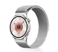 KiimLaa Watch Strap 22mm Thickened Metal Watch Band for Huawei Watch GT 6 46mm/GT 6 Pro/Ultimate 2/Watch 5, Magnetic Stainless Steel Wristband for Huawei Watch GT Sport Active/Classic - Silver