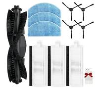 KiimSin Accessories Set for Tikom G8000 / G8000 Pro, for Honiture G20, G20 Pro, for Laresar Evol 3 Robot Vacuum Cleaner Repalcement Parts, Main Brush + 3 Cloth Mop + 4 Side Brushes + 3 Filters + Brush