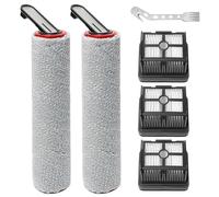 KiimSin Brush Roll and Filter Accessories for Dreame H12 Pro FlexiReach / H15 Pro Wet and Dry Vacuum Cleaner Replacement Parts, 2 Main Brushes + 3 HEPA Filters + 1 Cleaning Brush