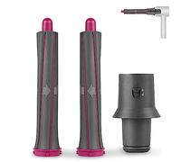 KiimSin Long Hair Hair Curling Tube Compatible Hair Tool and Adapter for Dyson Airwrap Styler Attachment Parts, 1 Adapter to Turn Your Hair Dryer Into Curling Iron and 2Pcs 1.2 Inch/30MM Hair Curling